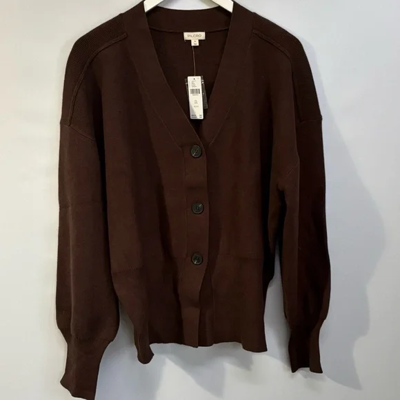 NWT Anthropologie Pilcro Slim Ribbed V-Neck Cardigan Sweater 2X - Picture 9 of 15